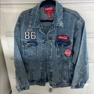 Forever 21 x Coca Cola Collaboration Patchwork Denim Jacket